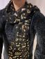 Preview: Foulard mit goldenen Noten SCHWARZ